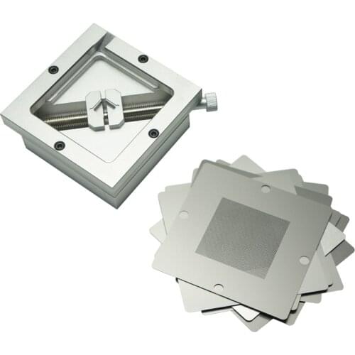 90*90mm 90x90mm BGA reballing station LY-90 with 10 PCS BGA Universal Stencils BGA reballing kit