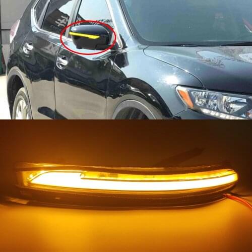 LED Side Mirror Dynamic Turn Signal Sequential Light For Nissan X-Trail T32 Rogue Qashqai J11 Murano Z52 Juke Navara Pathfinder