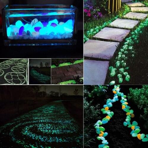 Luminous Stones Dark Garden Pebbles Glow Stones Rocks for Light-emitting Artificial Pebble Lawn Garden Decoration for Halloween
