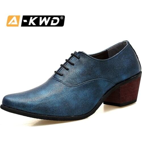 Fashion Low Help Man Shoe Zapatos De Hombres Lace-up Mens Loafers Shoes Luxury 6 CM Height Increase Casual Male High Heels 38-44