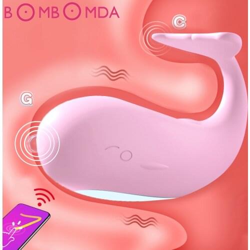 9 Speeds Whale Shape Vibrator APP Bluetooth Wireless Control G-spot Vibrating Egg Dildo Adult Games Sex Toys for Women Sex Shop