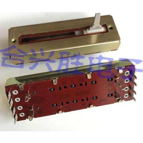 [VK] Japan ALPS sliding potentiometer 7.3cm 73mm shaft 15mm straight A10K Stroke 45mm 12 foot volume push switch