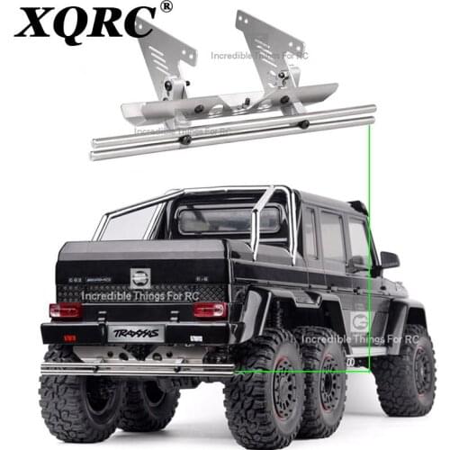 XQRC Metal rear bumper chassis protective armor, for 1/10 RC Crawler Car traxxas trx-4 G500 trx-6 g63 car accessories