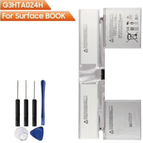 Replacement Battery G3HTA024H For Microsoft Surface BOOK Authentic Rechargeable Battery 6800mAh With Free Tools