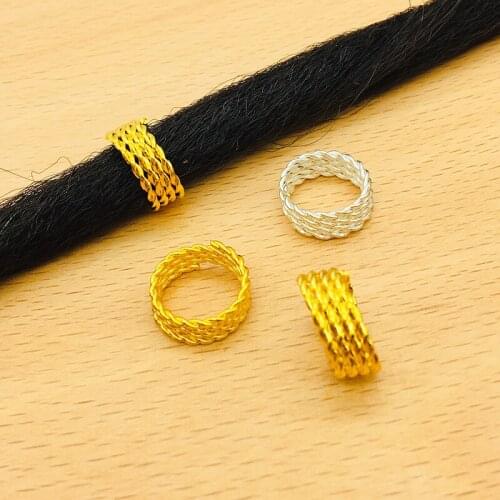 100PCS Braid Braid Connection Ring Iron Spring Braid Decorative Ring Gold, Silver, Electrophoretic Black, Rose Gold