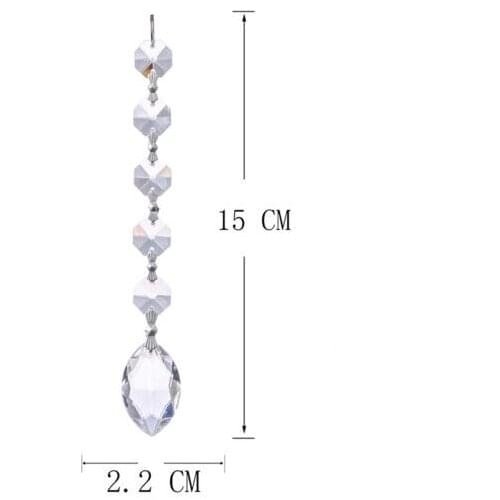 20pc Garden Hanging Clear Crystal Glass Suncatcher Prisms Rainbow Drops Pendants