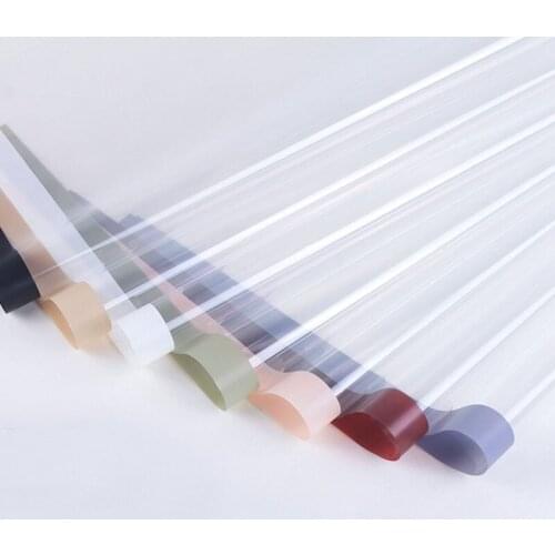 60cm*19y/lot Korean Waterproof Transparent Flower Wrapping Paper Florist Decorative DIY Gift Paper Flower Supplies Bouquet