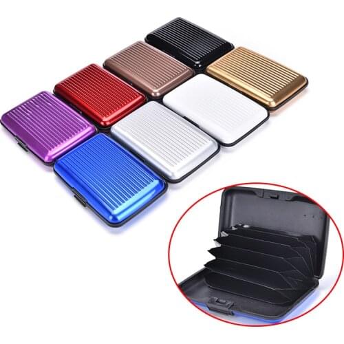 Aluminum Metal Bankcard Blocking Hard Case Wallet Credit Card Anti-RFID Scanning Protect Holder For Men And Women