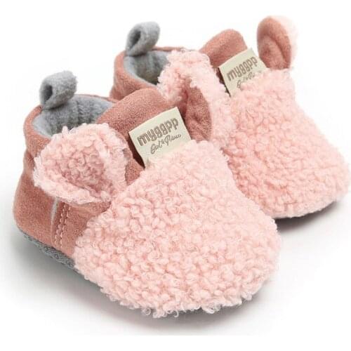 AU Toddler Girl snow Boots Shoes Newborn Baby Autumn Winter cotton Warm Soft Sole Plush Prewalker