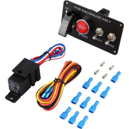 Car 12V Switch Ignition Engine Panel Switching Start Push Racing Car Button 2/4/5 Toggle