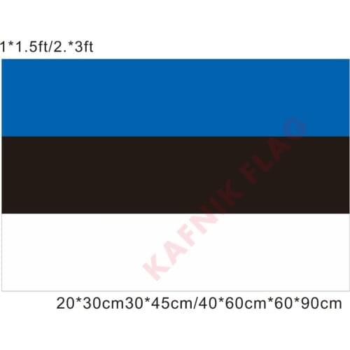 KAFNIK,free shipping 20*30cm/30*45cm/40*60cm/60*90cm small flags Estonia flag for Countries World Event Decorative Flags
