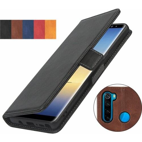 Pu leather Fitted Case for Xiaomi Redmi Note 8 card holder Wallet Cover Short-buckle Flip holster protective phone bag case GG