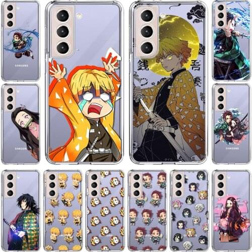 Cartoon Demon Blade Anime Case For Samsung Galaxy S21 S20 FE S10 S9 Plus Transparent Soft Phone Note 20 Ultra 9 10 Lite Coque