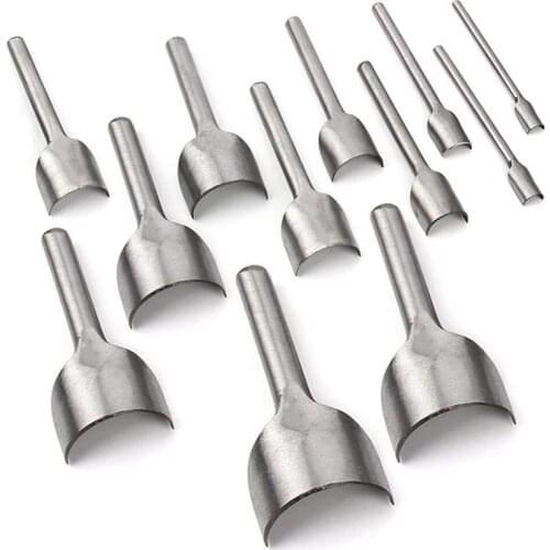 LMDZ 3-50mm Half Round Leather Cutter Punch DIY Leather Cowhide Craft Tools for Belt End Punch Wallet Strap Strap Leather Tools