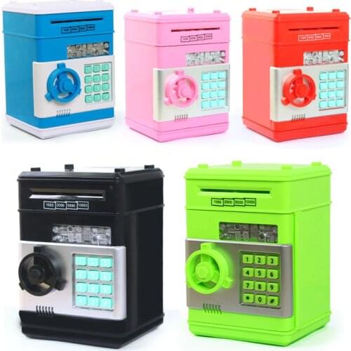 Electronic ATM Machine Piggy Bank Safe Money Box Digital Coins Cash Saving Safe Deposit Birthday Gift for Children