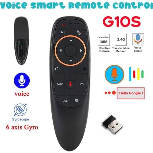G10S 2.4G Pro Voice Smart Remote Control Wireless Air Mouse For TV Box Home Theater Computer Google Assistant Remote Control