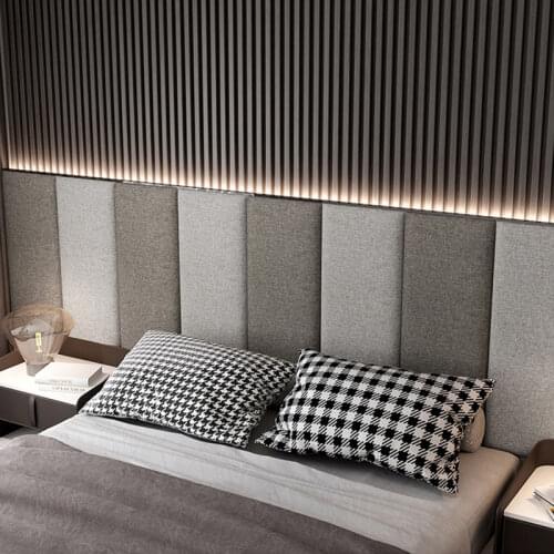 Self-Adhesive Wallpaper Bed Headboards Front Panels Anti-Collision Tatami Bedroom Decor Stickers Tete De Lit Cabecero Decoration