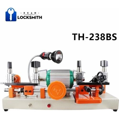 XCAN Horizontal Key Cutting Machine 110V/220V 238BS Double Chuck Key Copy Cutter for Door and Car Key Duplicate Machine
