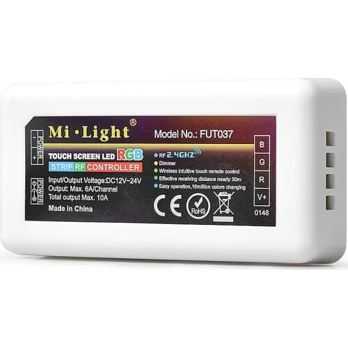 FUT037 4 Zone RGB LED Controller 2.4G Wireless RF Compatible with FUT092/FUT095/FUT096/B4/T4/B3/T3 Mi-Light/Miboxer Series