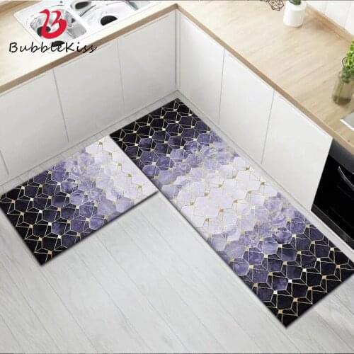Bubble Kiss Kitchen Carpet Pink Stitching Geometric Rugs Modern Doormat Bedroom Decor Carpets For Living Room Home Non-slip Rug