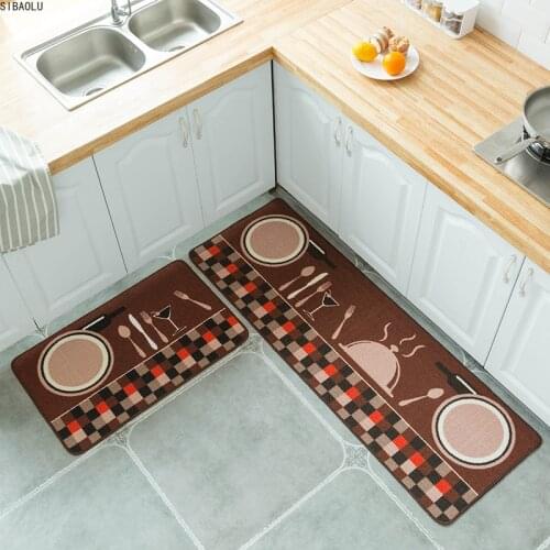 Kitchen Mats Anti Slip Floor Carpet Long Doormat for Bathroom Kitchen Entrance Rugs Home Decoration Kitchen Accessories Rugs