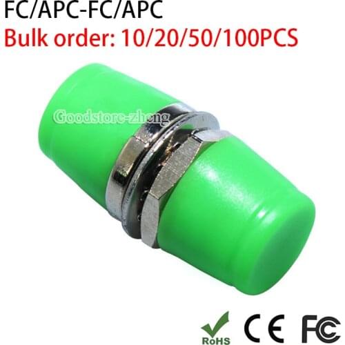 Small FC/APC Fiber Adapter Connector Flange Green Fiber Coupler