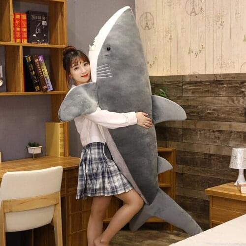 Huge Size Soft Toy Plush Simulation Shark Stuffed Toys Plush Toys Sleeping Cute Pillow Cushion Stuffed Animal Gift For Children