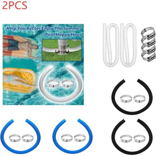2pcs Pool Swimming Pool Replacement Hose Set 59inch Pool Replacement Tube Filter Pump Hose For Above Ground Pools Accessories