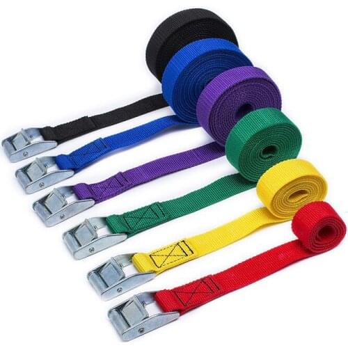 Outdoor binding with red cable ties packing travel belt binding rope ties with luggage sleeve buckle