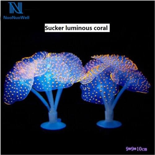 New Arrival Silicone Coral Sucker Ornament Water Landscape Decor Aquarium Landscaping Plant Grass Fluorescent Jellyfish