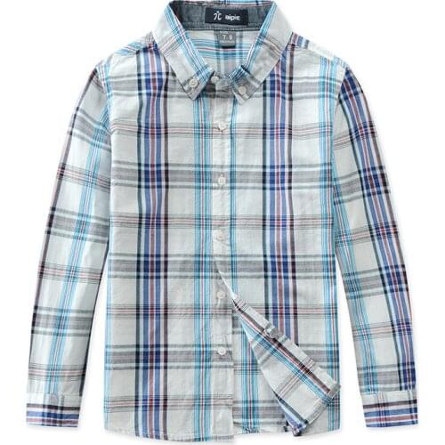 New 2021 Spring Autumn Baby Boys Long Sleeved Shirt 3-11 Years Children Plaid Cotton Shirt for Boys Kid