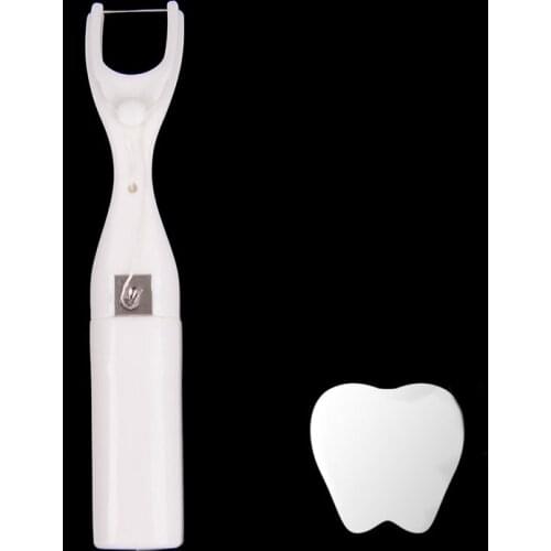 Brand new 1x50m Wire Reusable Dental Floss Holder Ultra Thin Flat Giftbox Interdental Cleaner Micro Wax Mint Dental Flosser