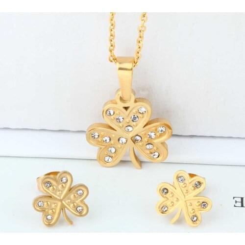 OUFEI Wholesale Stainless Steel Jewellery Sets For Women Necklace And Earrings Jewellery Wedding Jewelry Sets Indian Jewelry