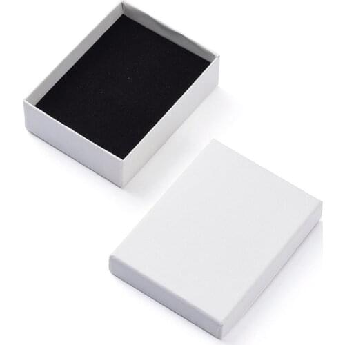 Jewelry Gift Box Bracelet Necklace Earrings Ring Organizer Storage Box Paper Cardboard Jewellery Packaging Container with Sponge