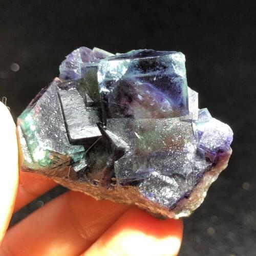 35.3gNatural blue green fluorite mineral stone decoration crystal aura meditation healing teaching collection ornaments