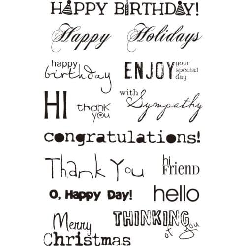 Hi Clear Stamp Or stamp for DIY Scrapbooking/Card Making/Kids Fun Decoration Supplies A275