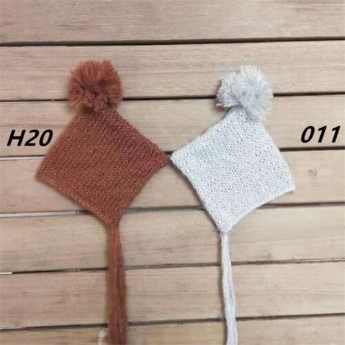 Hand-knitted Mohair Hat, Newborn Photography Props