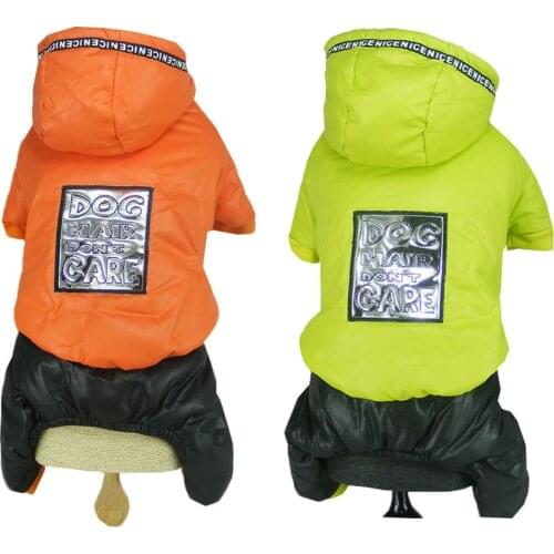 Dog Coat Winter Puppy Clothes Waterproof Jumpsuit For Dogs Orange Green Hood Coats Jackets For Large Dog Husky York Pets Coat XL