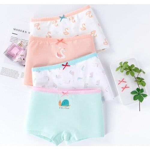 2pcs Kids Panties For Girls Class A Cotton Girl Underwear Child Soft Pants Briefs For Girl Boys Boxer Underpants 2-12 Years Old