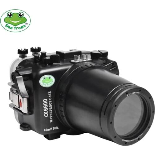 For Sony A6600 Camera Waterproof Box 40m/130ft Professional Waterproof Diving Housing 90mm 10-18mm 16-35mm 16-50mm Lens Port