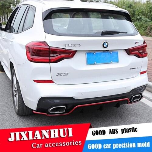 For BMW X3 Body kit spoiler 2018-2020 For BMW X3 G01 HS BAKC ABS Rear lip rear spoiler front Bumper Diffuser Bumpers Protector