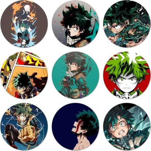 My Hero Boku Hero Academia deku bakugou Icons Pins Badge Decoration Brooches Metal Badges For Clothes Backpack Decoration