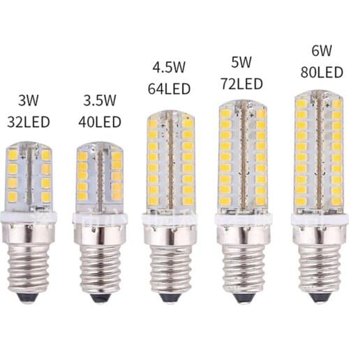 10pcs E14 LED Lamp bulb 3W 6W Warm /Cold White smd 2835 Mini LED Bulb AC220V Chandelier Light Replace Halogen Lamp