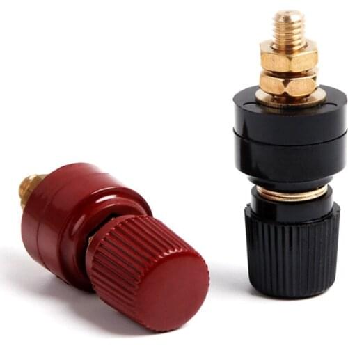 2Pcs Plastic Shell M6 M8 M10 Male Threaded Diameter Binding Post Terminal 6/8/10mm Copper Post 6mm 8mm 10mm Regulator Welder