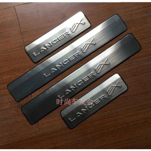 Accessories FIT FOR Mitsubishi Lancer 2008 2009 2010 2011 2012 Stainless Door Scuff Sill Plates Cover Entry Deck Panel Protector