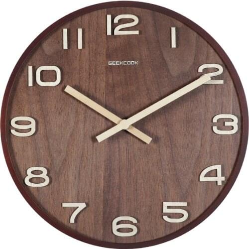 Large 3d Wall Clock for Living Room Office 16 Inch 3d Silent Wood Wall Clocks Home Decor Hanging Farmhouse Decor Kitchen Vintage