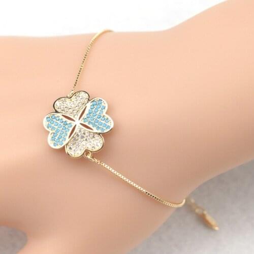 19x19mm flower shape bracelet charming bracelet with gold planted classical jewelry for woman for party wholesale