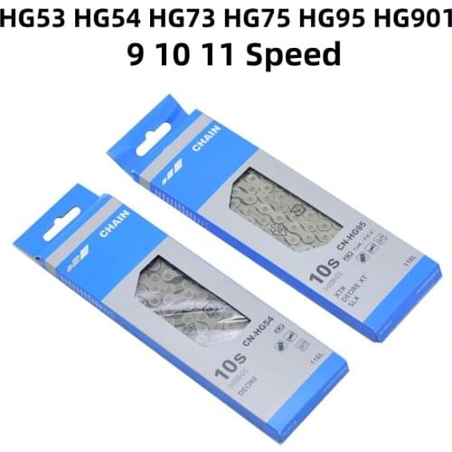 9/10/11 Speed Bike Chain HG53 HG54 HG73 HG75 HG95 HG901 HG701 Road MTB Bicycle Chain 116 Links Bike Chain Racing Bicycle Chain