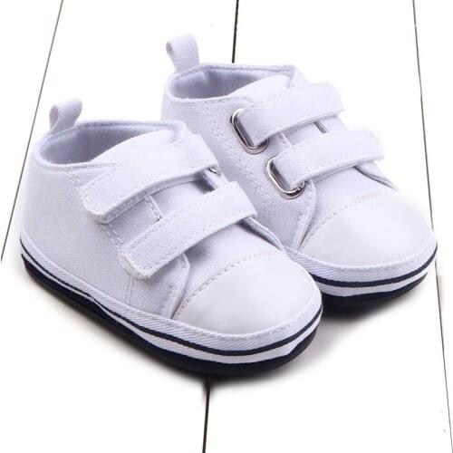 Kids Shoes Canvas Sneakers Non-Slip Rubber Soft Sole Children First Walkers Baby Hook and Loop Shoes