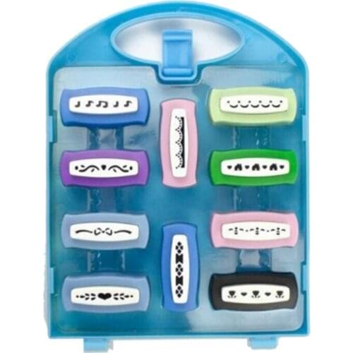 KAMEI 10PCS Boundary Craft Punch Embossing DIY Border Paper Punch Edge Lace Punch for Card Scrapbooking Punches